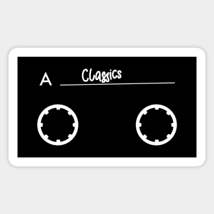 Classic Vintage Music Cassette Tape Sticker